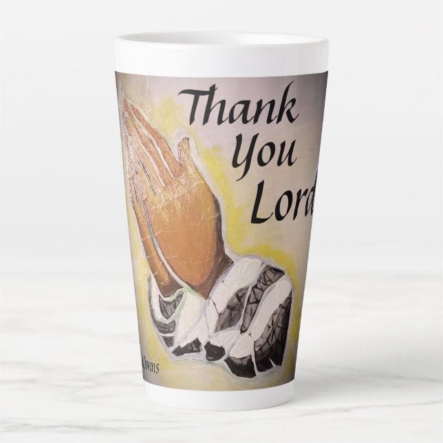 Caneca De Café Latte Obrigado Senhor Latte Mug (Frente)