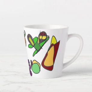 Caneca De Café Latte Obrigados se divertindo