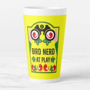 Caneca De Café Latte Observador de Pássaros Único Original