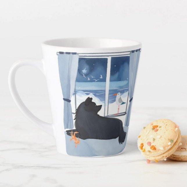 Caneca De Café Latte OCEANS LULLABY Lapphund (Criador carregado)