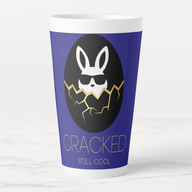 Caneca De Café Latte Óculos de Sol Coelho Legal Citação Divertida do Co (Frente)