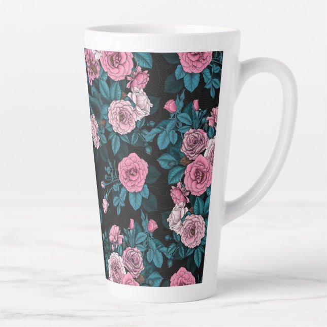 Caneca De Café Latte Oculto nas rosas 2 (Direita)