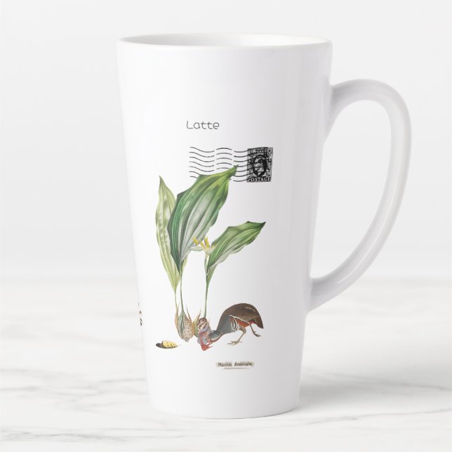 Caneca De Café Latte Odd Shelfish Latão Mug, Cerâmica Branca Tall Mug (Direita)