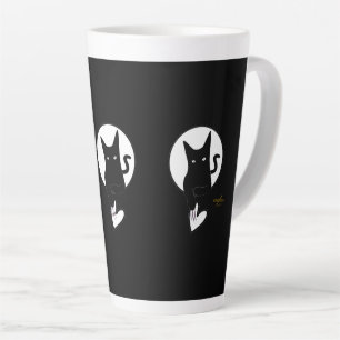 Caneca De Café Latte Ode para amar a lata de gato pela poeta Adiela Ako