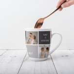 Caneca De Café Latte Oferta da Melhor Família de Fotos e Cinzas do Mode<br><div class="desc">Oferta da Melhor Família de Fotos e Cinzas do Moden 3Collage</div>
