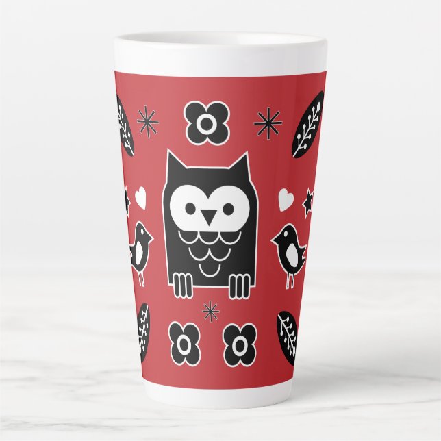 Caneca De Café Latte Ofertas De Arte Folclórica Suecas E Finlandesas (Frente)