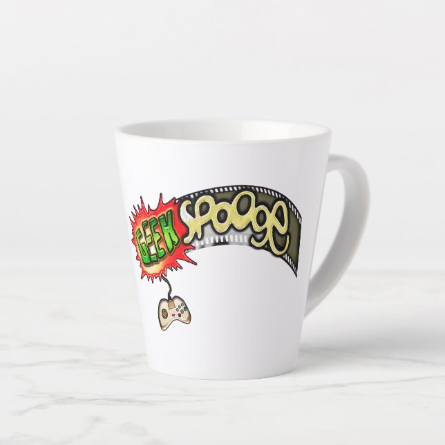 Caneca De Café Latte Official GeekSpooge Mug (Ângulo direito)