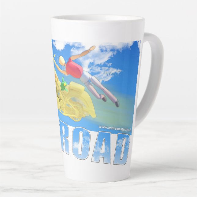 Caneca De Café Latte Offroad - 02 (Ângulo direito)