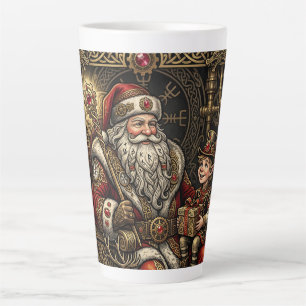 Caneca De Café Latte Oficina do Papai Noel Steampunk