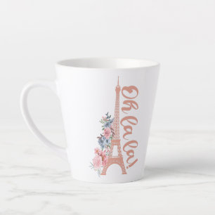 Caneca De Café Latte Oh La La - Torre Eiffel Paris França