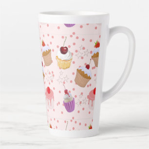 Caneca De Café Latte OKse você gosta de bolo você vai adorar o padrão p