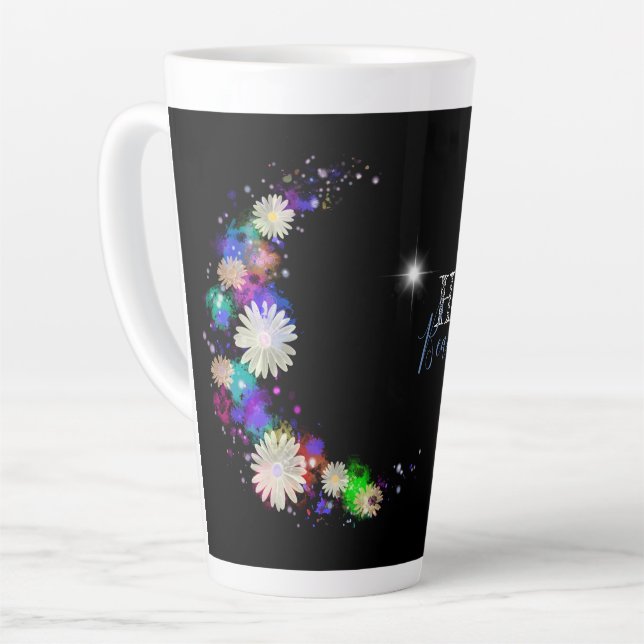 Caneca De Café Latte Olá, belos turfeiras modernos. (Ângulo esquerdo)