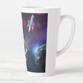 Caneca De Café Latte Olá do espaço.