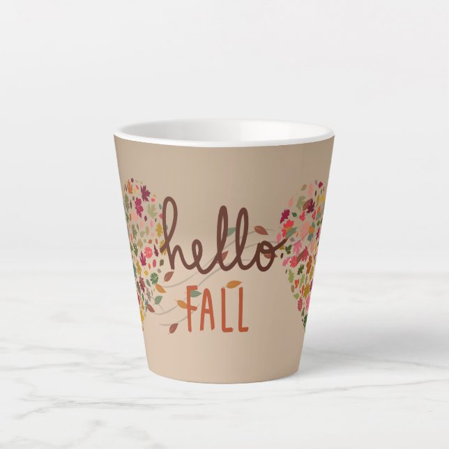 Caneca De Café Latte Olá, Fall, Latte Mug (Frente)