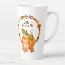 Olá, Folhas de outono e Cerâmica de Pumpkins