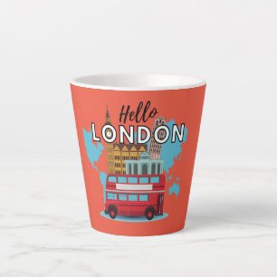 Caneca De Café Latte Olá Londres