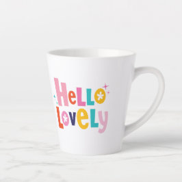 Caneca De Café Latte Olá Lovey Latte Mug