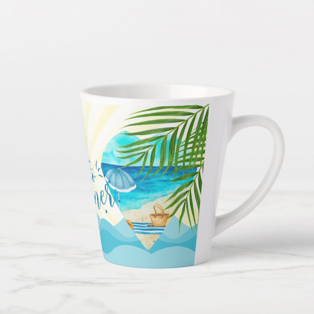 Caneca De Café Latte Olá Summer (Direita)