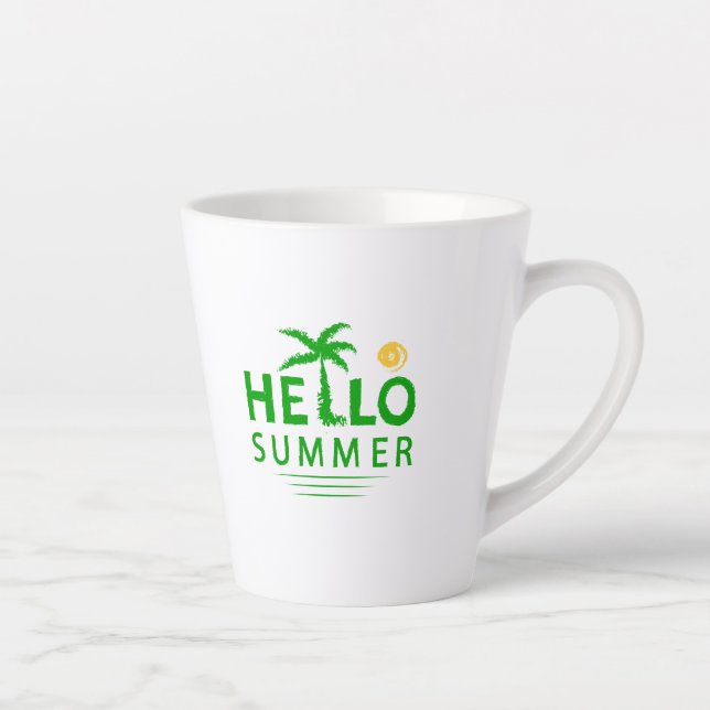 Caneca De Café Latte Olá Summer (Direita)