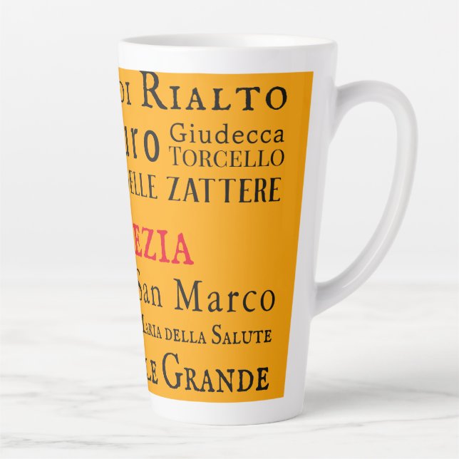 Caneca De Café Latte Olá Veneza! (Direita)