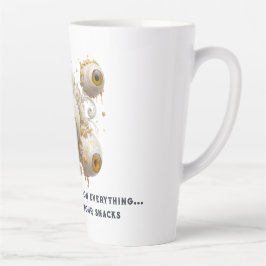 Caneca De Café Latte Olhais Barrocos Surreais com Ornamentado Dourado