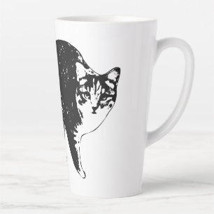 Caneca De Café Latte Olhar Atento do Tabby Starglow
