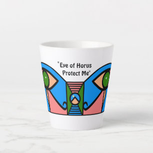 Caneca De Café Latte "Olho de Hóus Proteja-me"