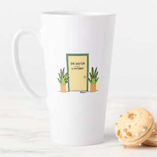 Caneca De Café Latte Olho Engraçado Doutor Optometrista Oftalmologista