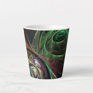 Caneca De Café Latte Olho para a Abstrato de Arte