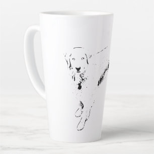 Caneca De Café Latte Olhos Estáveis na Colheita Dusk
