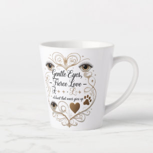 Caneca De Café Latte Olhos Gentis, Amor Feroz – Caneca de Latte Gato Br