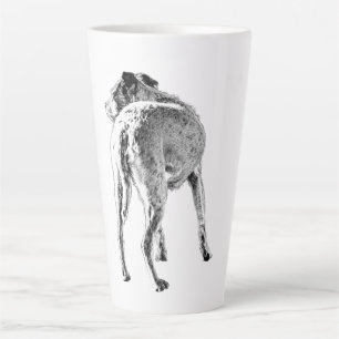 Caneca De Café Latte Olhos Leais Atrás De Você