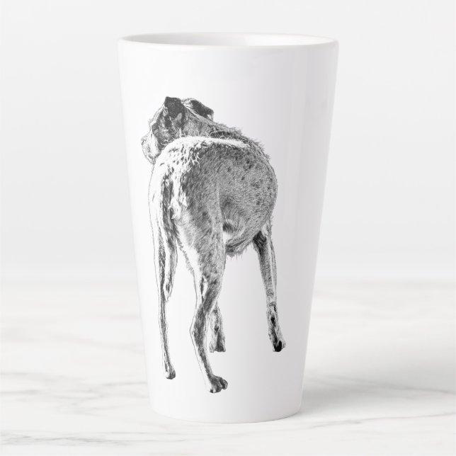 Caneca De Café Latte Olhos Leais Atrás De Você (Frente)