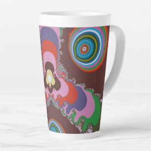 Caneca De Café Latte Olhos Psicodélicos