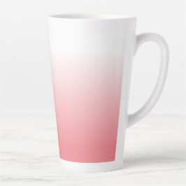 Caneca De Café Latte Ombre Coral Personalizado