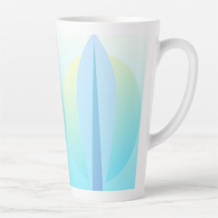 Caneca De Café Latte Ombre Surf Verão
