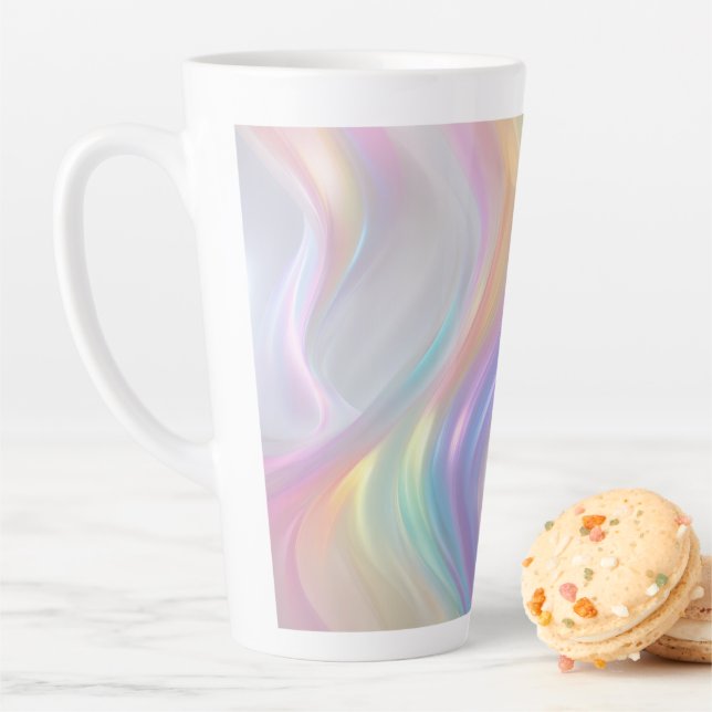 Caneca De Café Latte Ondas de Luz (In Situ)