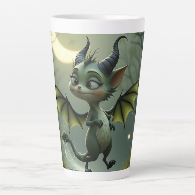 Caneca De Café Latte Onde os raios da lua dançam, um pouco de travessur (Frente)