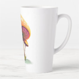 Caneca De Café Latte Orange Amanita Muscaria Latte Mug