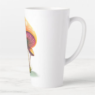 Caneca De Café Latte Orange Amanita Muscaria Latte Mug