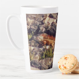 Caneca De Café Latte Orange Guana Art