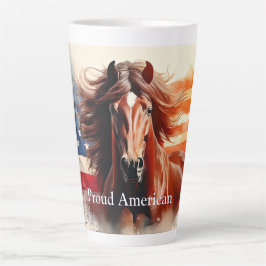 Caneca De Café Latte Orgulho de Cavalo Americano