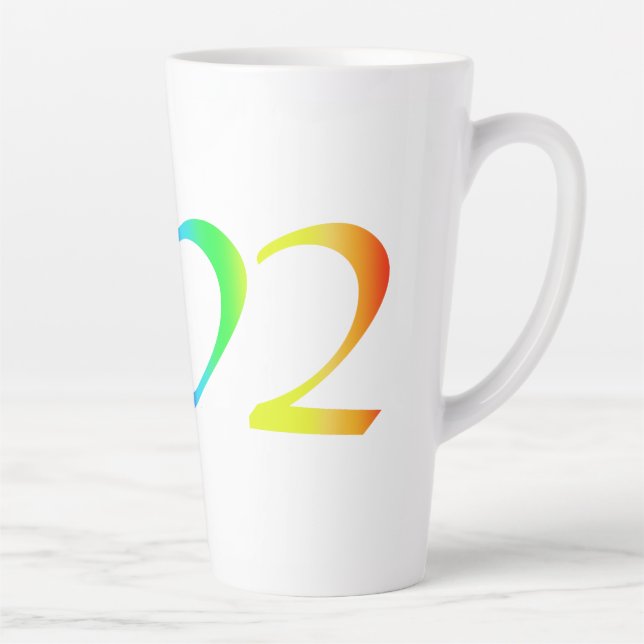 Caneca De Café Latte Orgulho gay Rainbow (Direita)