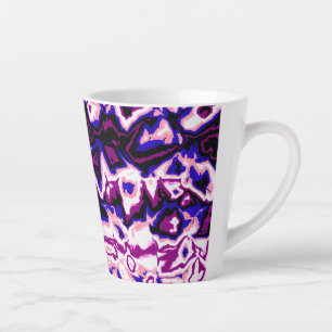 Caneca De Café Latte Orgulho Genderfluid Listras Mármore Funky Boho Ret