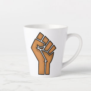 Caneca De Café Latte orgulho negro punho unidade história unidade Afric