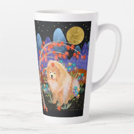 Caneca De Café Latte ORIGAMI AUTUMN Chow Wound design