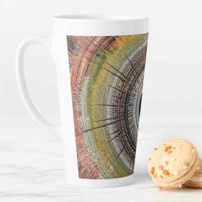 Caneca De Café Latte Original spin art (In Situ)