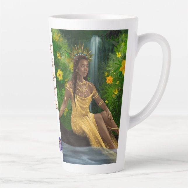 Caneca De Café Latte Orisha Oshun Latte Mug (Direita)