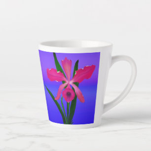 Caneca De Café Latte orquídea da fela
