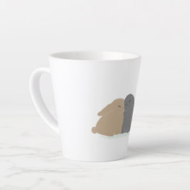 Caneca De Café Latte Os Coelhinhos do Amor!
